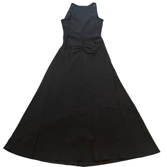 NWT J.Crew Collection Sz 6 Black Full-Length Embellished Ruched Dress CD510 - Picture 9 of 15